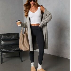 Gray heavyweight Duster Cardigan